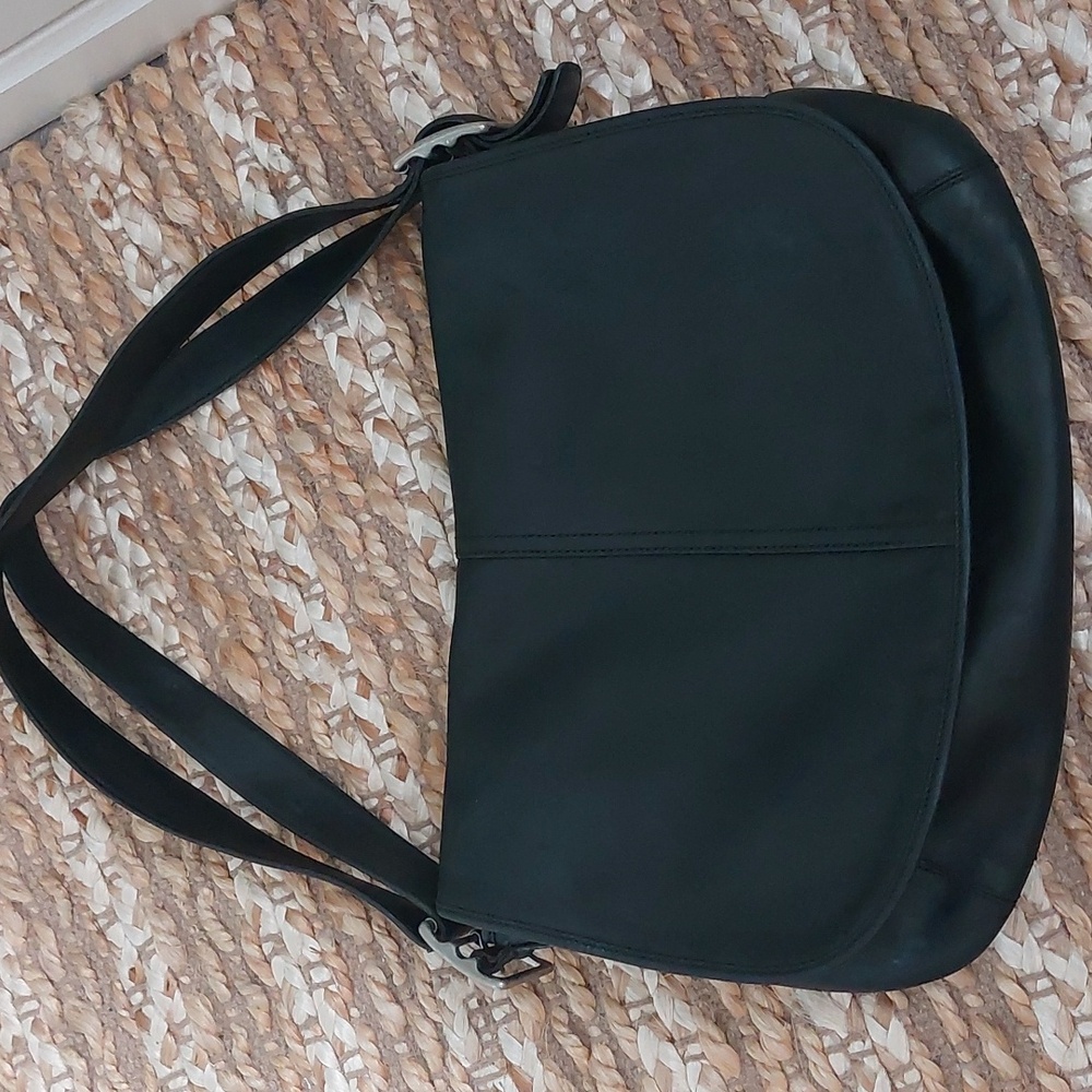Coach Bag No# M3Q-7454 Black Leather Used With Flaws!!
